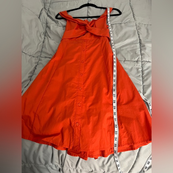 NWT Astr The Label Orange Poplin Dress Size Small - Picture 9 of 13